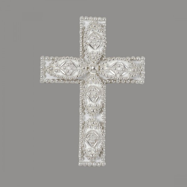 Σταυρός ασημένιο πλάγιος για δίσκο μνημοσύνου