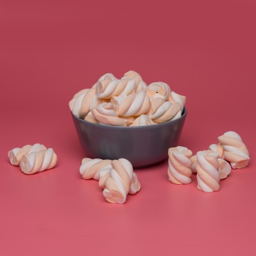  Twist marshmallow σε πορτοκαλί και λευκό