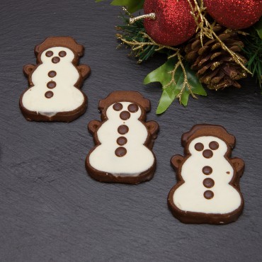 Μπισκότα βουτύρου σε σχήμα χιονάνθρωπου 