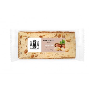 Μαντολάτο πλακέ με φιστίκι (130gr)