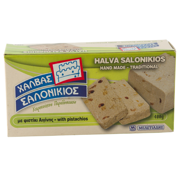 Χαλβάς Σαλονικιός με φιστίκι Αιγίνης